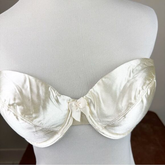 Victorias Secret Strapless Satin Push Up Bra 34C Vintage 90s - Picture 3 of 11